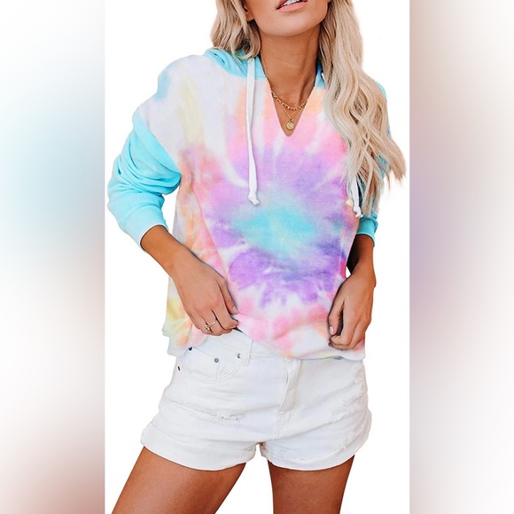 blencot Tops - Blencot relaxed tie-dye hoodie